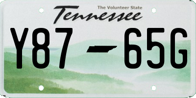 TN license plate Y8765G