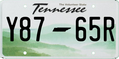 TN license plate Y8765R