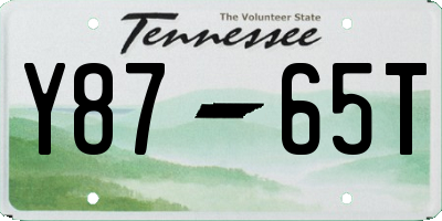 TN license plate Y8765T