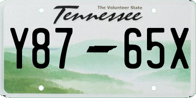 TN license plate Y8765X