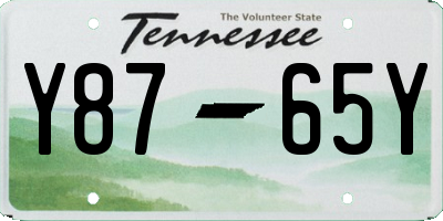 TN license plate Y8765Y