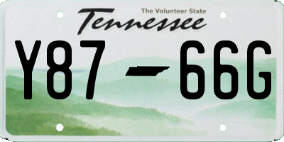 TN license plate Y8766G