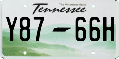TN license plate Y8766H