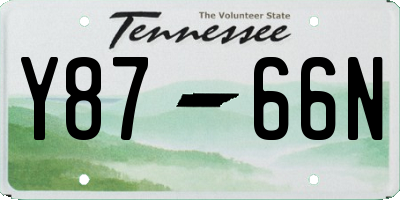 TN license plate Y8766N