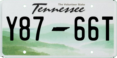 TN license plate Y8766T