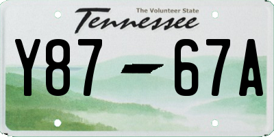 TN license plate Y8767A