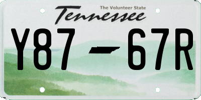 TN license plate Y8767R
