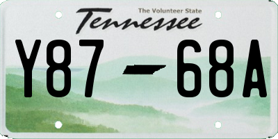 TN license plate Y8768A