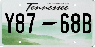 TN license plate Y8768B