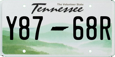 TN license plate Y8768R