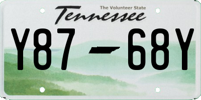 TN license plate Y8768Y