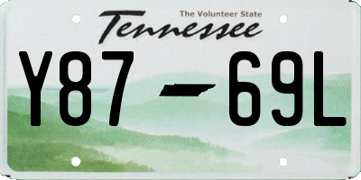 TN license plate Y8769L