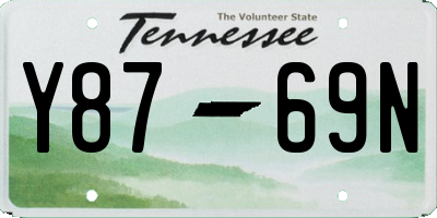 TN license plate Y8769N