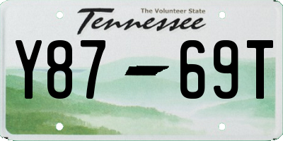 TN license plate Y8769T