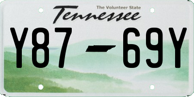 TN license plate Y8769Y
