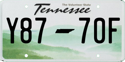 TN license plate Y8770F