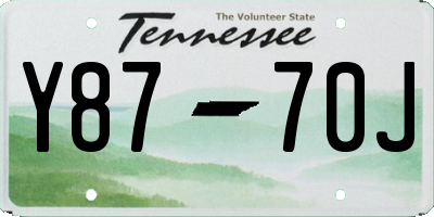 TN license plate Y8770J