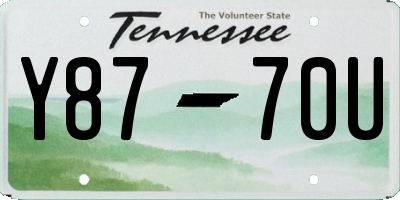 TN license plate Y8770U