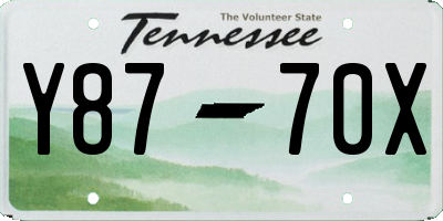 TN license plate Y8770X