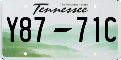 TN license plate Y8771C