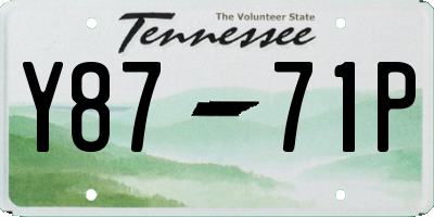 TN license plate Y8771P