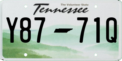 TN license plate Y8771Q