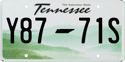 TN license plate Y8771S