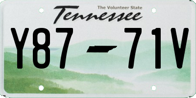 TN license plate Y8771V