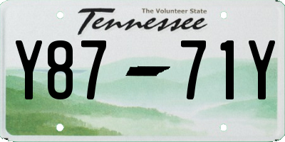 TN license plate Y8771Y