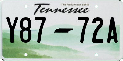 TN license plate Y8772A