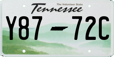 TN license plate Y8772C