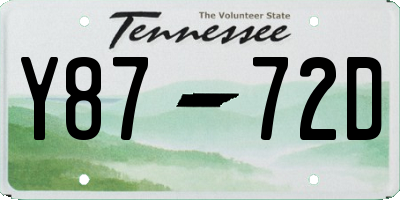 TN license plate Y8772D