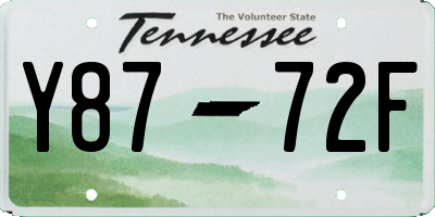 TN license plate Y8772F