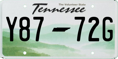 TN license plate Y8772G
