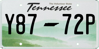 TN license plate Y8772P