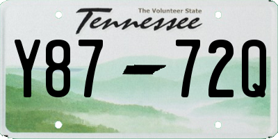 TN license plate Y8772Q