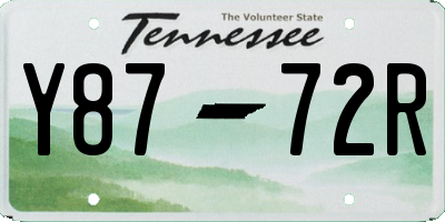 TN license plate Y8772R