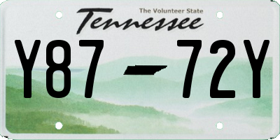 TN license plate Y8772Y