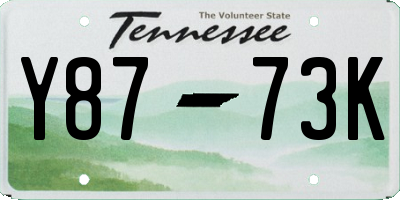 TN license plate Y8773K