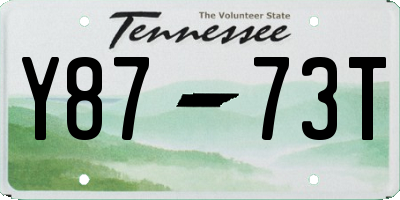 TN license plate Y8773T