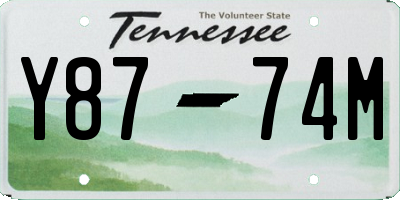 TN license plate Y8774M