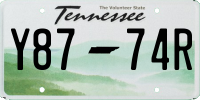 TN license plate Y8774R