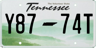 TN license plate Y8774T