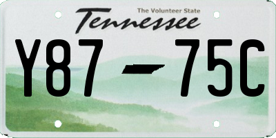 TN license plate Y8775C