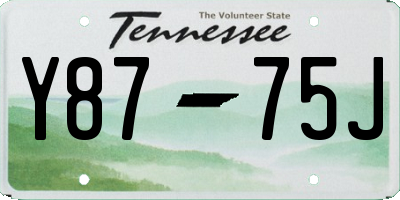 TN license plate Y8775J