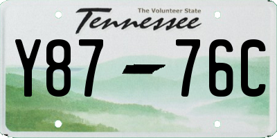 TN license plate Y8776C