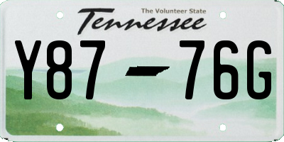 TN license plate Y8776G