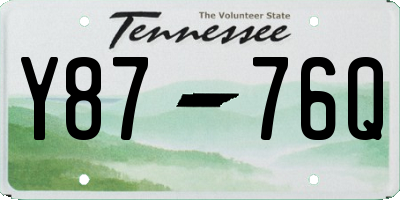 TN license plate Y8776Q