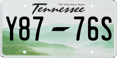 TN license plate Y8776S