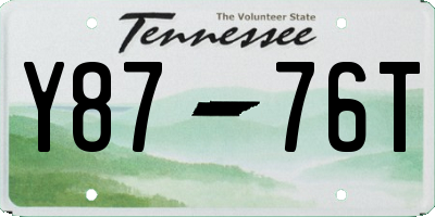 TN license plate Y8776T